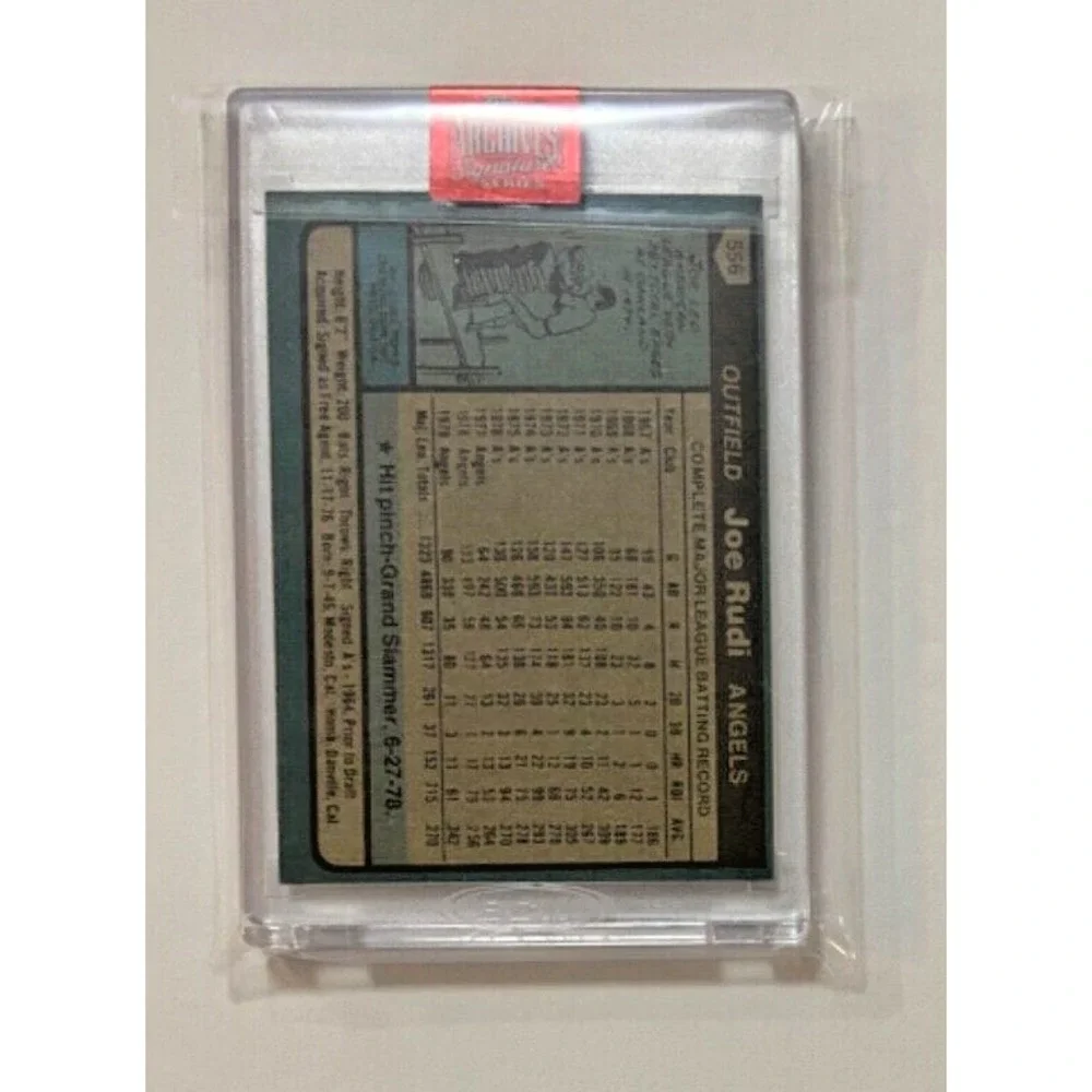 JOE RUDI 2023‎ Topps Archives Signature Series Auto 1980 Topps